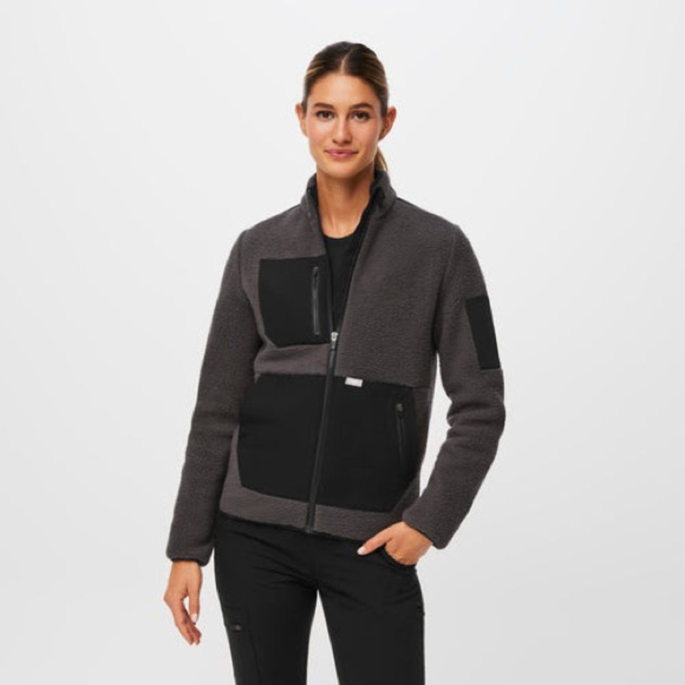 Gray and Black Fleece Jacket new with tags